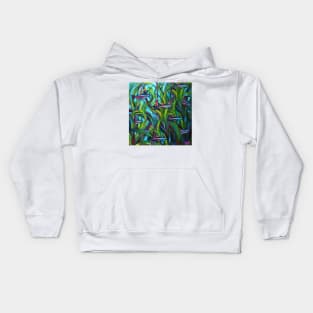 Go With The Flow Neon Tetras by Robert Phelps Kids Hoodie